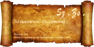 Szappanos Zsigmond névjegykártya